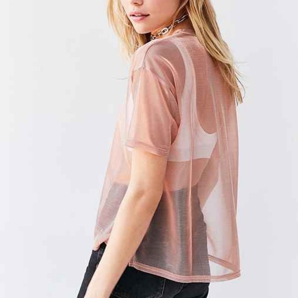 shimmer mesh top